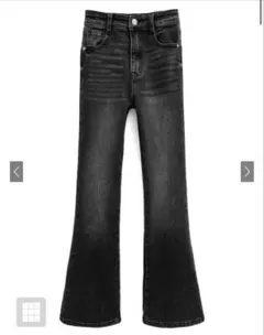 新品タグ付き♥️ハイウエストフレアデニムパンツ[cu498]