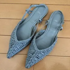 ZARA 編み込みデザインサンダル