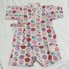 4/23まで 甚平 90cm くろわっさんずべべ 女の子 花柄 和柄