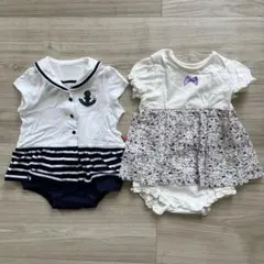 【mikihouse】【bebe】ロンパース ワンピース 2枚セット