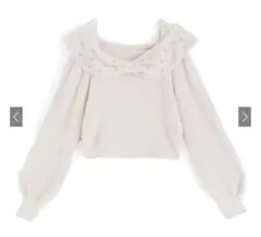 GRL リボンカラーフェザーニットトップス ws19