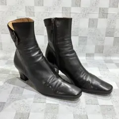 TRUSSADI ハーフブーツ　ブラック　23cm