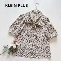 クランプリュス ドット柄 ボウタイ 半袖 ブラウス 大人可愛い 綺麗め Mのサムネイル