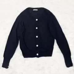 美品 ◆ マーガレットハウエル　定価3万円　カーディガン　麻　綿　ブラック