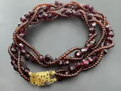 M6284 色石　ネックレス　ヴィンテージ アクセサリー