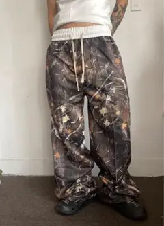 カモフラージュ ワイドパンツ　y2k 柄パンツ