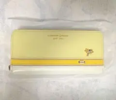 花刺繍付きイエローとホワイト長財布　サマンサタバサ