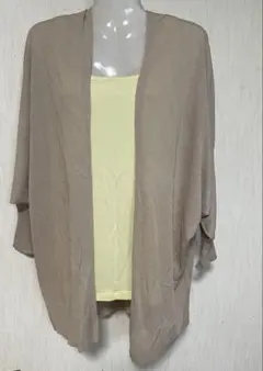 ikka ドルマンニットトッパーカーディガン　Ｌ