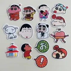 クレヨンしんちゃん　ステッカー　シール　14枚　かわいい　紙素材　⑥