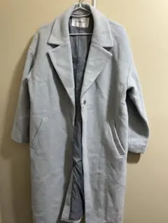 ライトブルー ロングコート オーバーサイズ