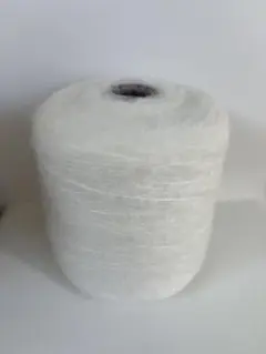 毛糸 コーン巻き 白 ふわふわ モヘヤ 約540g