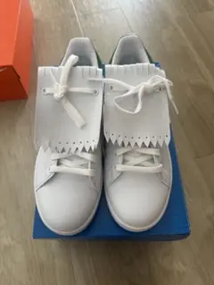 adidas スタンスミス フリンジ付き ゴルフシューズ ホワイト/グリーン