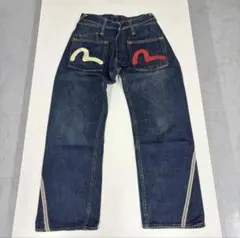 ✨美品 エヴィス No3 LOT2001 白カモメペイントデニムパンツ - メルカリ