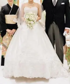 ウェディングドレス Aライン ウェディング 結婚式 5-7号 アイボリー 
