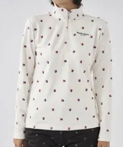 未使用 marie claire 3Lレディース 裏シャギーハイネックシャツ 白