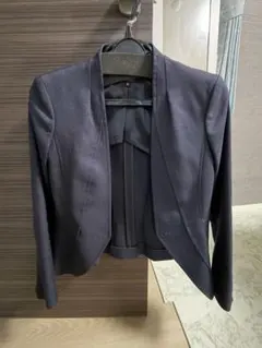 ノーカラージャケット ダークネイビー36