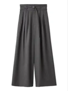 FRAY I.D（フレイ アイディー） ハイウエストべルトデザインワイドパンツ