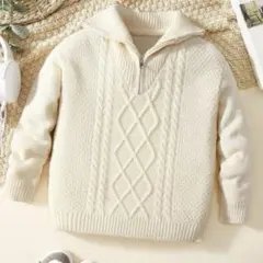 美品！　【128-134cm】 ハーフジップニット　ニット　キッズニット　キッズ