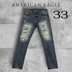 AMERICAN EAGLE スキニーデニム ダメージ加工 33インチのサムネイル