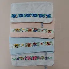 フェイラー 花柄タオルハンカチ 4枚セット