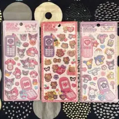 【正規品】クラックス 平成はっぴーフォンステッカーズ サンリオ 3点セット 新品