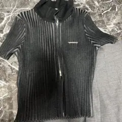 ダブルジップ リブニット スカート セット トップスINGNI