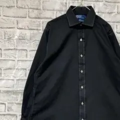 ラルフローレン長袖シャツ！ブラックM 0130