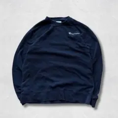Champion スウェット L ブラック ワンポイントロゴ トレーナーのサムネイル