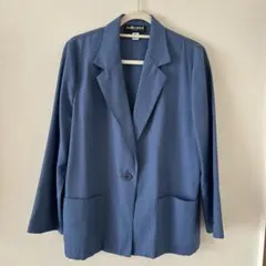 薄手テーラードジャケット ブルー サイズ8