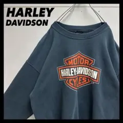 HARLEY DAVIDSON ハーレーダビッドソン 両面ロゴ スウェット - メルカリ