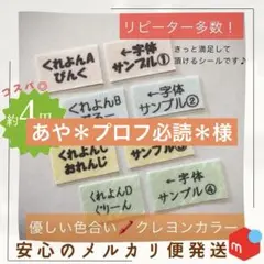 あや＊プロフ必読＊様専用　お名前シール タグ用 アイロン不要、色A×2セット