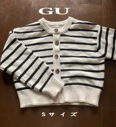 GU ボーダーニットカーディガン　Sサイズ