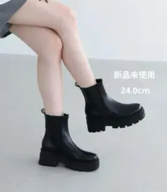 新品未使用 evol 厚底 サイドゴアブーツ ブラック