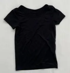 ユニクロ UNIQLO ヒートテック 半袖 Tシャツ キッズ ジュニア110 黒