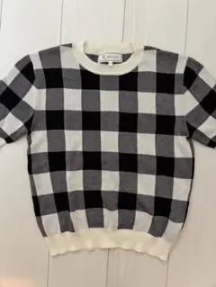 ROPÉ PICNIC チェック柄 半袖ニット 38