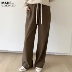 新品　ダークエンジェル　コーデュロイ裏起毛ワイドパンツ　ダークブラウン