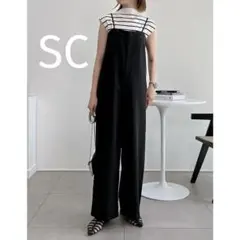 Re:EDIT ワンボタンベアキャミサロペット オールインワン SC ブラックのサムネイル