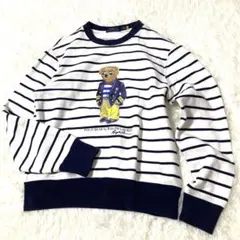 現行QRタグ✨ポロベア ポロ ラルフローレン スウェット ボーダー Sサイズ