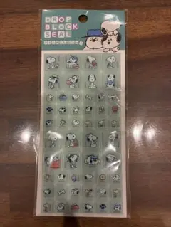 スヌーピー ドロップブロックシール　タイルみたいなシール