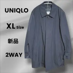 【新品 未使用】UNIQLO ユニクロ ステンカラーコート ブラック 2WAY