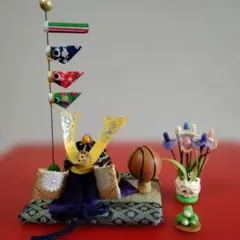 端午の節句　子供の日　兜　鯉のぼり　菖蒲　柏餅　クレイ　ハンドメイド