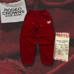 ア*ト様 00s ロデオクラウンズワイドボウル スウェットパンツ 赤 ジョガーパ