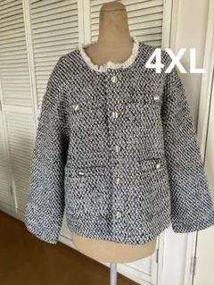 ノーカラーツイードジャケット 晴れの日 フォーマル