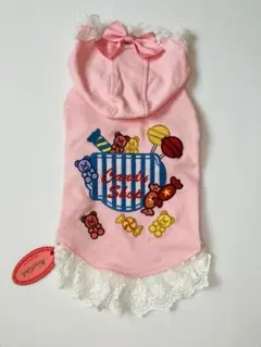 ⑤⑦ウーフリンク キャンディ くま刺繍 パーカー ワンピース【４】