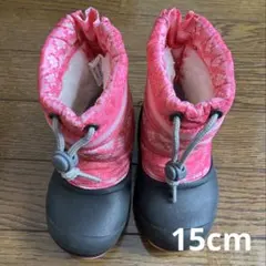 子ども用スノーブーツ ピンクと黒