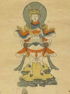 「極彩色木版 法然上人図」総本山知恩院蔵版 1枚|江戸時 浄土宗 仏教美術 和本 極彩色木版 法然上人図」総本山知恩院蔵版 1枚|江戸時 浄土宗 仏教美術