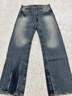 ダークブルー ストレートジーンズ