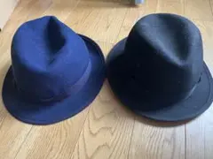 ポールスミス　ハット帽　ネイビー ブラック 2点セット