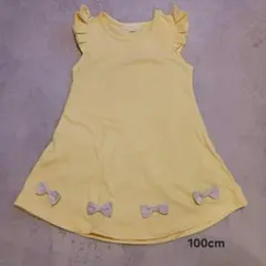 【子供服】100cm enchante petit 黄色のワンピース
