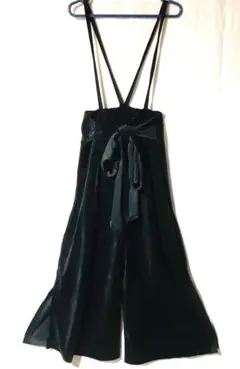 【リシェグラマー】 サロペット ワイドレッグ・黒・サイズMのサムネイル